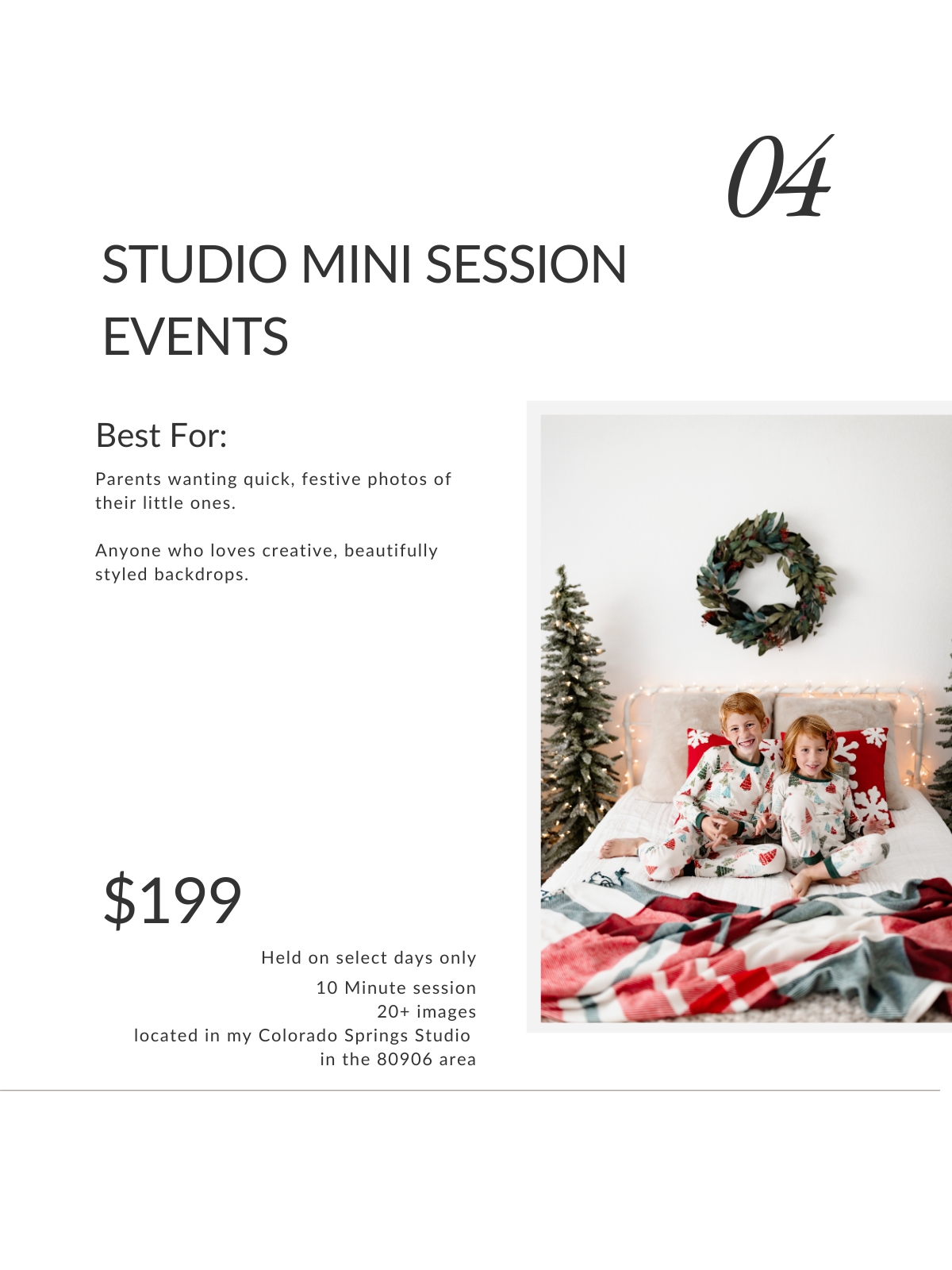 Colorado Springs Christmas mini sessions