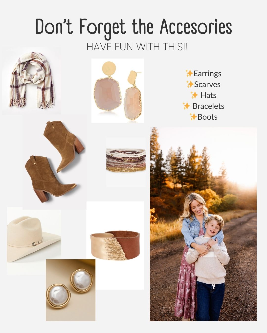 accessories for moms to wear at their family photos